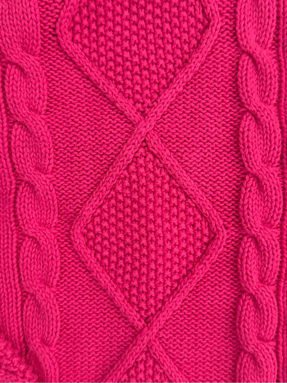 Tommy Hilfiger Pink Cable Knit Full Zip Sweater Cardigan L - Picture 4 of 5